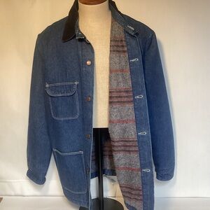 Big Ben Vintage Blanket lined Denim barn chore Utility Jacket mens 48 Long